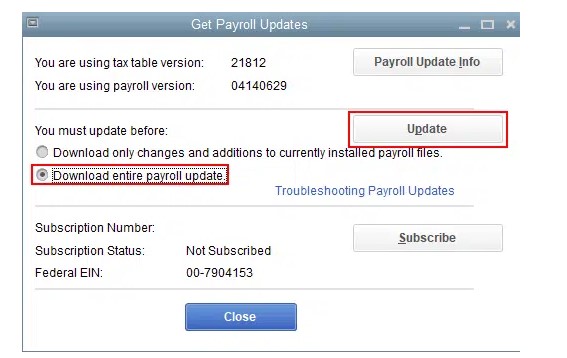 Get payroll updates